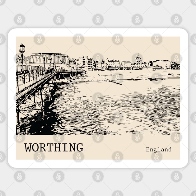 Worthing England Sticker by Lakeric